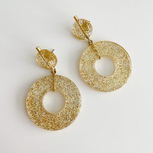 Madewell Circle Statement Earrings (Gold)